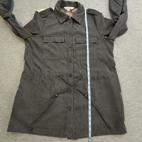 Davi & Dani Womens Size M Gray Jacket Southwestern Aztec Corduroy Boho Shacket - Picture 12 of 16